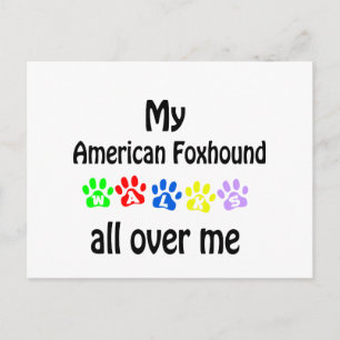 Postal Diseño de paseos de Foxhound americano