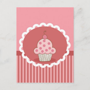 Postal Diseño de pastel rosa