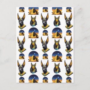 Postal Diseño de patrón de pirámide de Egipto Antiguo Anu