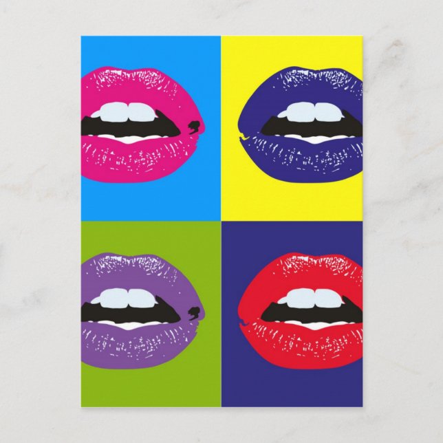 Postal Diseño de patrones de levas de pop (Anverso)