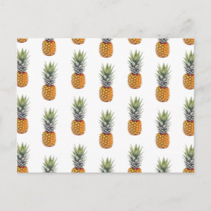 Postal Diseño de patrones de piña cutáneos y divertidos