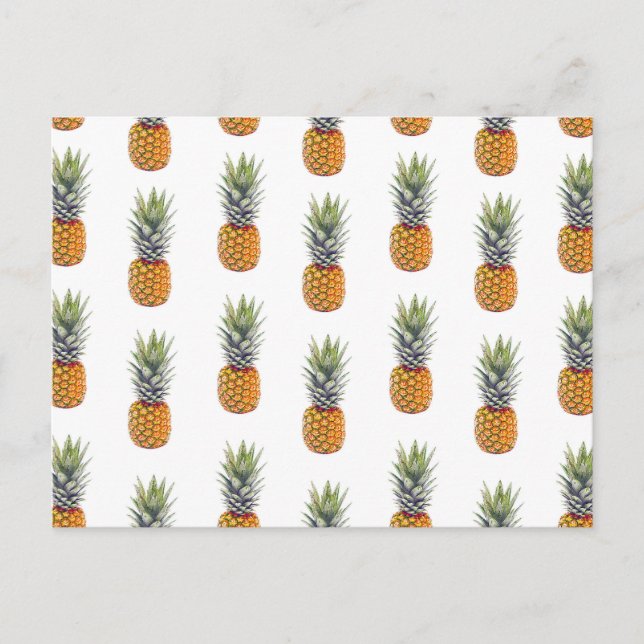 Postal Diseño de patrones de piña cutáneos y divertidos (Anverso)