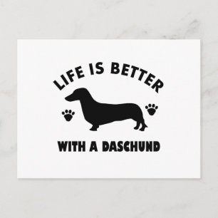Postal diseño de perros daschund