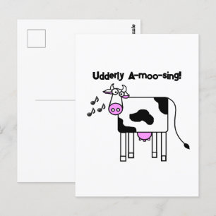 Postal Diseño de Personalizado canto a-moo canto de vacas