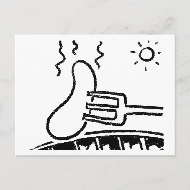 Postal Diseño de Personalizados de Barbacoa Catering (Anverso)