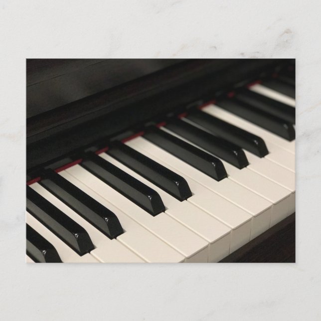 Postal Diseño de piano cool (Anverso)