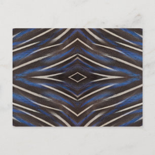 Postal diseño de pluma de gallina de guinea diamante