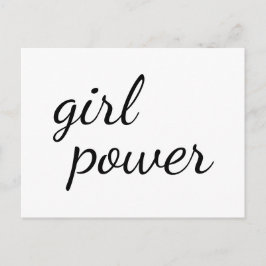 Postal Diseño de poder de chica linda de pandilla de chic