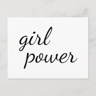 Postal Diseño de poder de chica linda de pandilla de chic