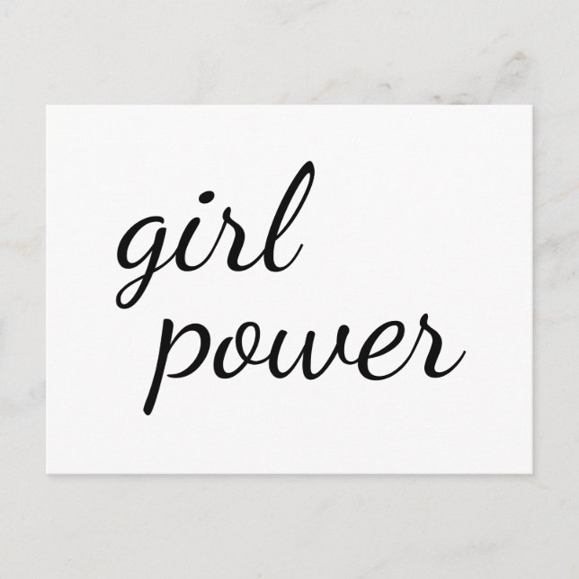 Postal Diseño de poder de chica linda de pandilla de chic (Anverso)