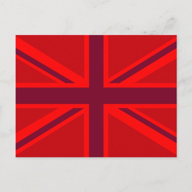 Postal Diseño de Red Accent Union Jack (Anverso)