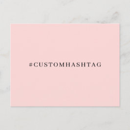 Postal Diseño de redes sociales rosa moderno Hashtag