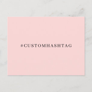 Postal Diseño de redes sociales rosa moderno Hashtag