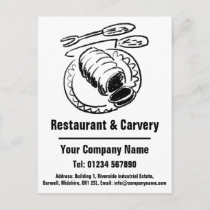 Postal Diseño de restaurante y carvery para personalizar