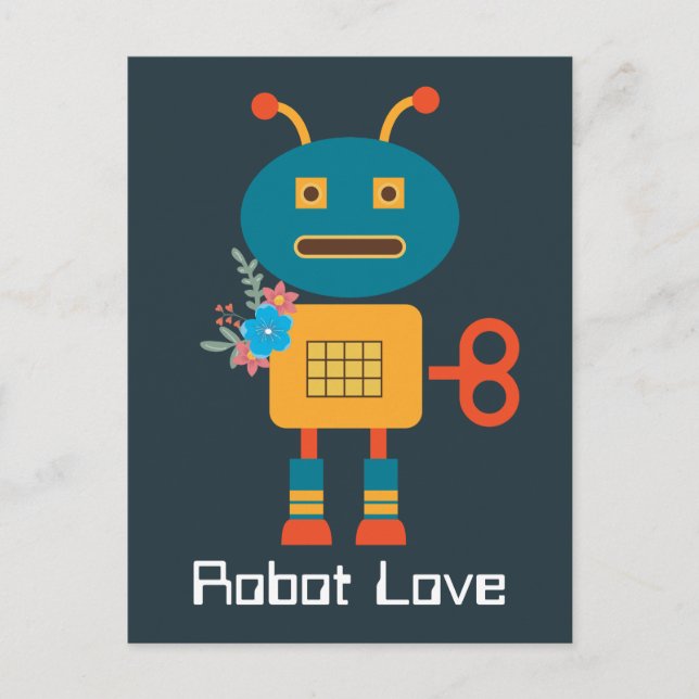 Postal Diseño de robots pequeños (Anverso)