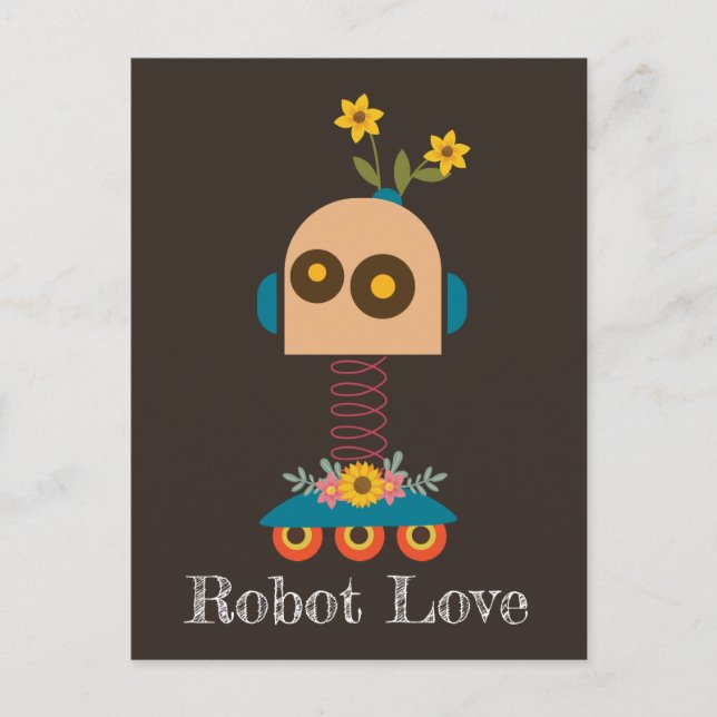 Postal Diseño de robots pequeños (Anverso)