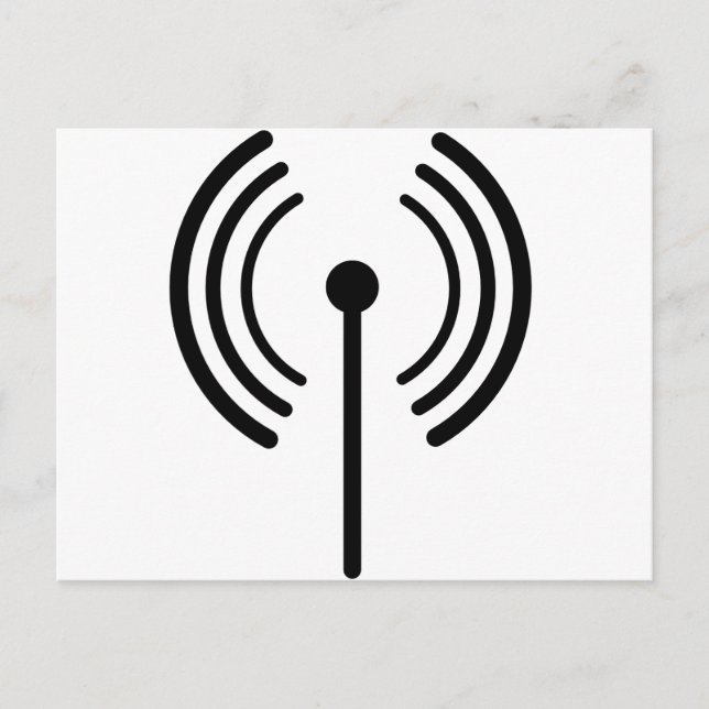 Postal Diseño de señal WiFi (Anverso)