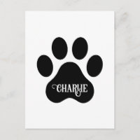 Diseño de silueta del nombre de la pata del perro