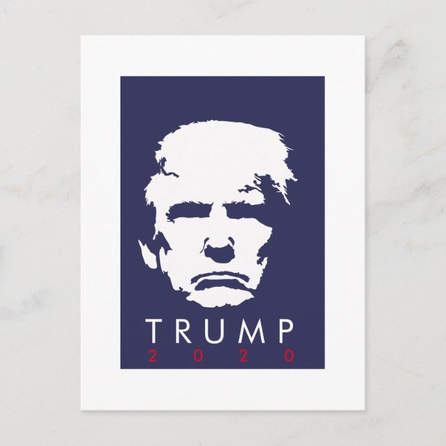 Postal Diseño de silueta simple TRUMP 2020 (Anverso)