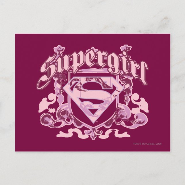 Postal Diseño de superchica Escudo (Anverso)