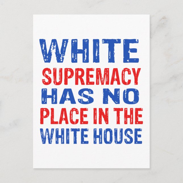 Postal diseño de supremacía blanca (Anverso)