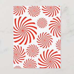 Postal Diseño de Swirl Candy Spiral Peppermint