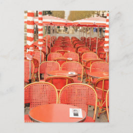 Postal Diseño de tablas rojas