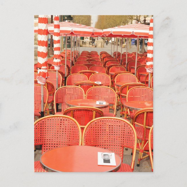 Postal Diseño de tablas rojas (Anverso)