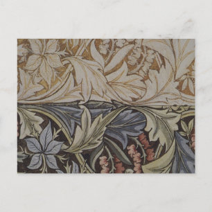Postal Diseño de tapices para William Morris Bluebell