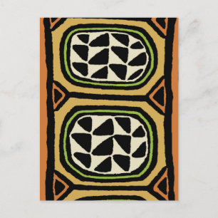 Postal Diseño de Textil Africano Kuba