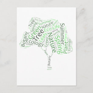 Postal Diseño de texto - Árbol ECO