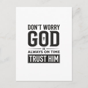 Postal Diseño de tipografía cristiana Dios siempre está a