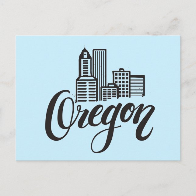 Postal Diseño de tipografía de Oregon (Anverso)