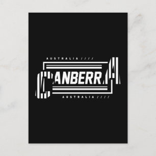 Postal Diseño de tipografía minimalista de Canberra Austr
