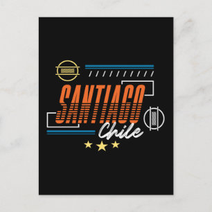 Postal Diseño de tipografía moderna retro Santiago Chile