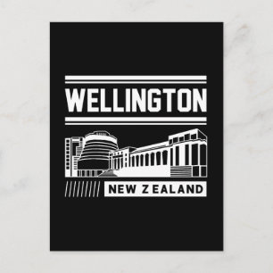 Postal Diseño de tipografía moderna Wellington Nueva Zela