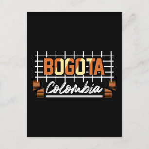 Postal Diseño de tipografía retro de Bogotá Colombia