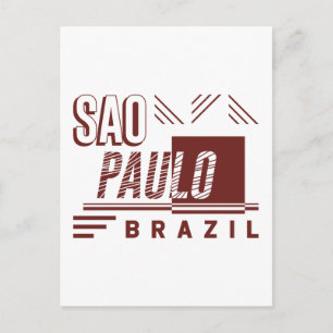 Postal Diseño de tipografía urbana moderna de Sao Paulo B