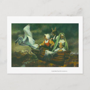 Postal Diseño de tres brujas