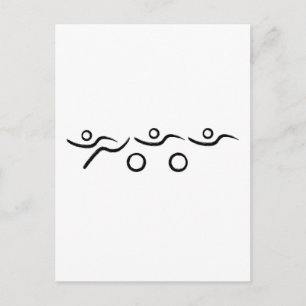 Postal Diseño de triatlón fresco y único
