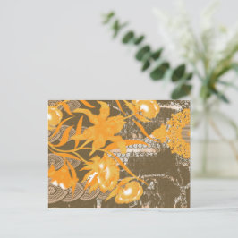 Postal diseño de un cuadro con flores amarillas