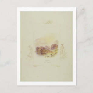 Postal Diseño de un ilustracion para el 'Lad' de Walter S