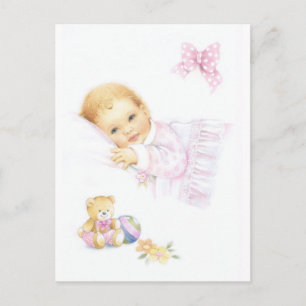 Postal Diseño de una niña pequeña