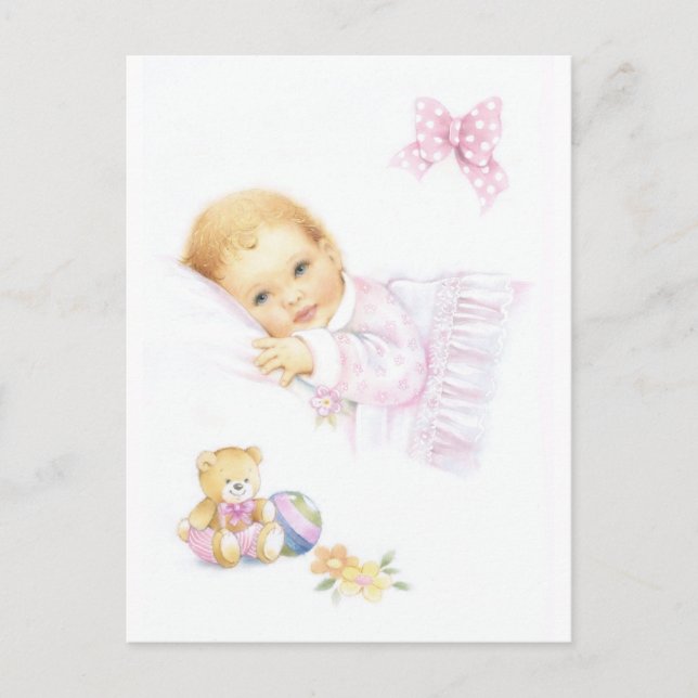 Postal Diseño de una niña pequeña (Anverso)