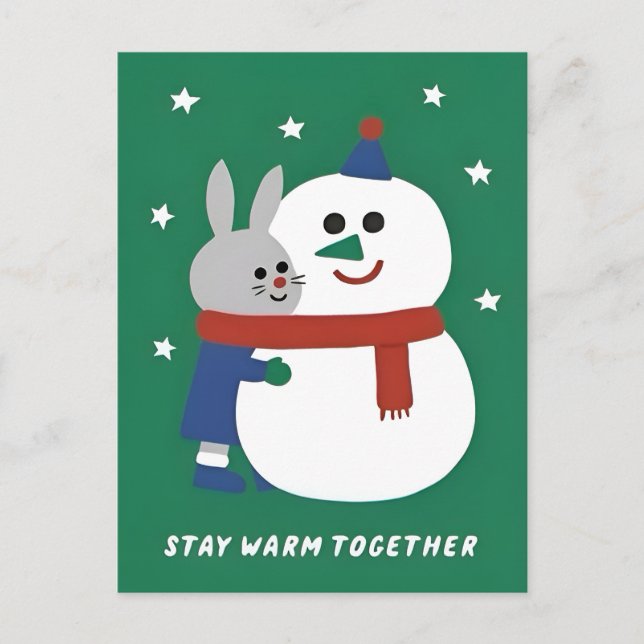 Postal Diseño de vacaciones de invierno (Anverso)