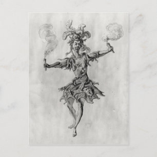 Postal Diseño de vestuario para el ballet "Medusa"