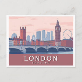 Postal Diseño de viajes Pastel de Inglaterra de Londres