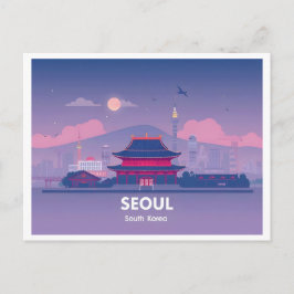 Postal Diseño de viajes pastoral de Corea del Sur en Seúl