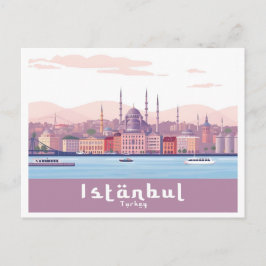 Postal Diseño de viajes pastoral de Estambul