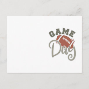 Postal Diseño De Vibes De Día De Juego Para Amantes Del F